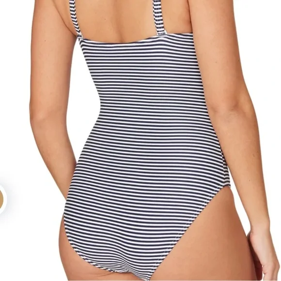 NWT Nip Tuck Swimsuit Joanne 6 blue stripe one-piece multicup fit slimming - Picture 9 of 10